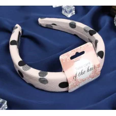 Ободок для волос "Жаннет" стиль круги 3см чёрно-розовый 10692206