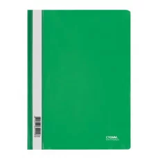 Папка-скоросшиватель пластик. СТАММ А4, 180мкм, зеленая с прозр. верхом 356764