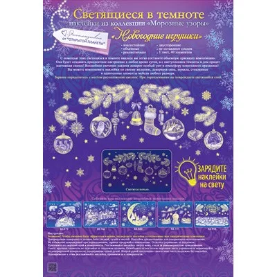 Оформительские наклейки "Новогодние игрушки" 88.736