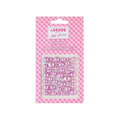 Наклейки в наборе стразы "Жемчужный микс" 54шт сиреневый е/п DEVENTE 8004040 187026