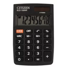 Калькулятор карманный Citizen SLD-100NR, 8 разрядов, двойное питание, 58*88*10мм, черный 268473