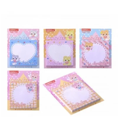 Блок для записи с клеевым краем, Alingar, 75 х мм, 50л. Lovely fox AL11346