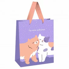 Пакет подарочный 1шт 18*23*10см MESHU "Пушистые друзья", отд. фольгой, матовая ламинация 354594