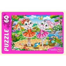 ПАЗЛЫ 60 элементов. ЗАЙКИ БАЛЕРИНЫ (Арт. П60-7148)