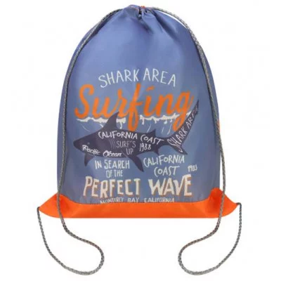 Мешок для обуви 1 отделение АКУЛА И НАДПИСИ (МО-8859) 330х400 МО-8859