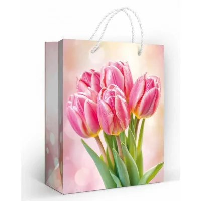 Пакет подарочный (M) "Розовый букет" 151102675