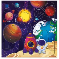 Пазл фигурный на подложке. 45 деталей. Космос. 30х30,5 см. ГЕОДОМ