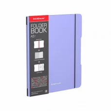 Тетрадь общая ученическая в съемной пластиковой обложке ErichKrause® FolderBook Pastel, фиолетовый, А5+, 48 листов, клетка 51392