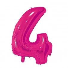 Шар фольгированный Цифра 4 40" Fuchsia 1207-2979