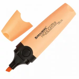 Текстовыделитель BRAUBERG "DELTA PASTEL" ПЕРСИКОВЫЙ линия 1-5 мм 151734