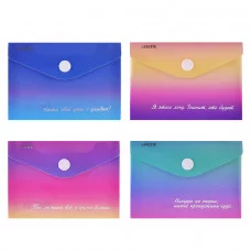 Папка-конверт на кнопке "Degrade" A7 (105x74 мм) 180 мкм, непрозрачная с рисунком 3071319