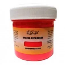 Краска акриловая Экспоприбор, 120 мл.,флуорисцентная Красная (коралл) 21-100-005