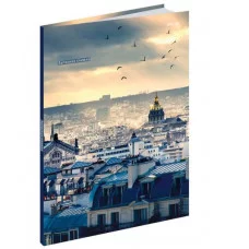 ЗАПИСНАЯ КНИГА А4 80л. ПТИЦЫ НАД ГОРОДОМ (Б80-0856) перепл. 7БЦ, глянц.ламинация Б80-0856