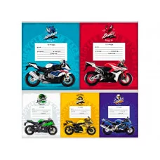 TМ"Profit"Тетрадь КЛЕТКА 18л. МОТОЦИКЛ И ЯРКИЙ ФОН (18-4303) обл.-мелов. картон.