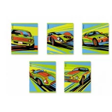 Тетрадь общая ученическая ErichKrause Neon Car 48 листов клетка глянцевая ламинация 60601