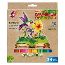 Карандаши пластик 24цв "Zoo" карт упак ЛУЧ 29С 1742-08 097683