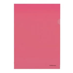 Папка-уголок пластиковая ErichKrause® Glossy Classic, A4, полупрозрачный, красный 50152 