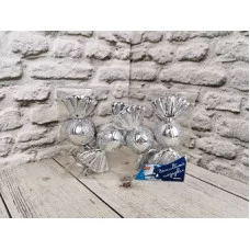 Набор подвесок "Конфетки", цвет: серебряный, 4 шт11см 2334-4 8\1729