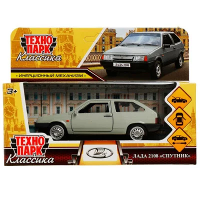 Машина металл LADA-2108 "СПУТНИК" 12 см, двер, баг 2108-12-SR