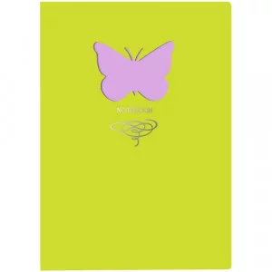 КНИГА ДЛЯ ЗАПИСЕЙ А5 ИСКУССТВЕННАЯ КОЖА SOFT TOUCH Butterfly. Салатовый КЗБФЛ5802932