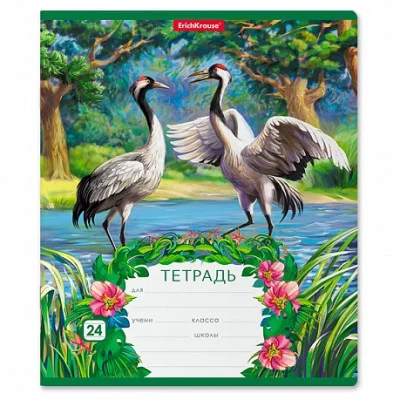 Тетрадь 24л линейка "Экзотические птицы" ERICH KRAUSE 46611 022631