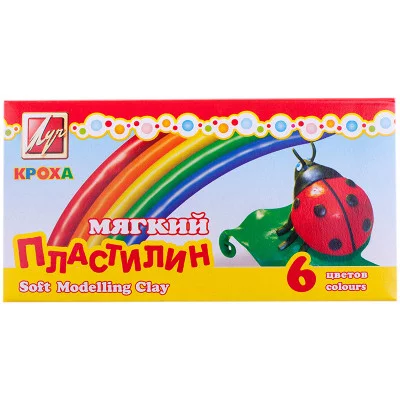 Пластилин ЛУЧ КРОХА 6 цв. 99 г со стеком Луч 060843