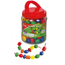 Шнуровка с бусами, 90 дет(в банке) 58304