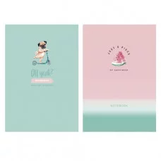 Бизнес-блокнот А5 евроформат 205х145 переплёт твёрдый 80л. индивид. линия Fre ББ5т80_лм_вл 9869