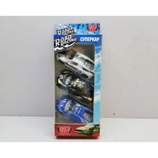 Машина пластик ROAD RACING набор СУПЕРКАР 7 см, 3 шт, в ассорт Технопарк 382353