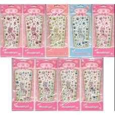 Наклейки-стразы Alingar, акриловые, пакет с европодвесом, "Кошечка" AL9591