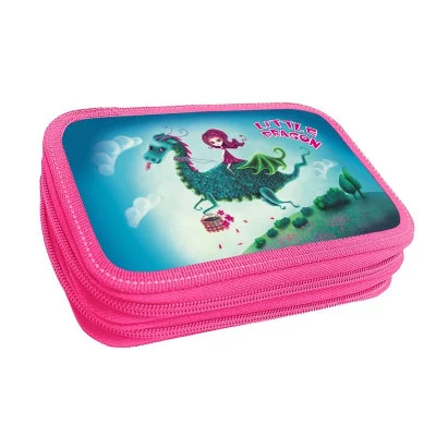 Пенал 2 отделения 205*125 конгрев/фольг "Дракоша" КАНЦБУРГ П81П26_2_1242 066390