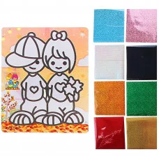 аппликация-фреска из голографической фольги с цветным основанием 511521