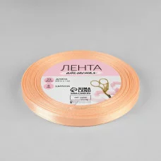 Лента атласная №07 6мм*25±1ярд нежно-персиковый АУ 1218062