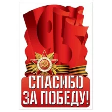 Наклейка Спасибо за победу! 50000448 5.0000448