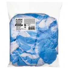 Бахилы КОМПЛЕКТ 50 штук (25 пар) , ДВОЙНЫЕ (со стелькой) 40х14 см, 80 мкм, 6,5 г, ПНД, LAIMA, 104982