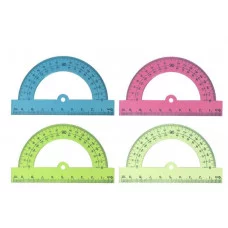 Транспортир 180*/10см NEON Cristal 4цвета МИКС 5471930