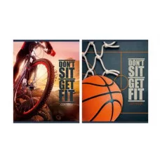 Тетрадь КЛЕТКА 96л. ПОЛЮБИ СПОРТ (96-7324) обл- мелов.картон, второй блок 96-7324