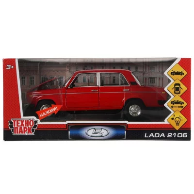 Машина металл свет-звук LADA 2106,18,5см,дв,кап.,баг,инер. VАZ-2106-R