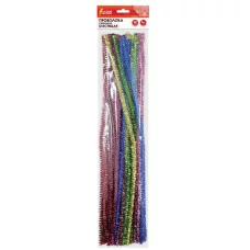 Проволока синельная для творчества "Блестящая", 6 цв., 30 шт., 0,6х30 см, ОСТРОВ СОКРОВИЩ, 661522
