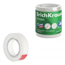 Клейкая лента ErichKrause Invisible, прозрачная с матовой поверхностью, 12ммх20м 59664