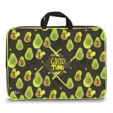 ПМД 2-20 Авокадо паттерн -папка менеджера А4(ручка - тесьма),п/э с диз., 350х265x40 мм