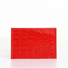 Картхолдер, TEXTURA, 9,5*0,1*6,5, кайман алый 63 10555253