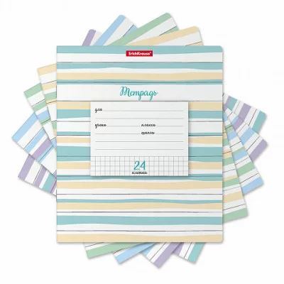 Тетрадь школьная ученическая ErichKrause® Optima Lines ассорти, 24 листа, клетка 54175