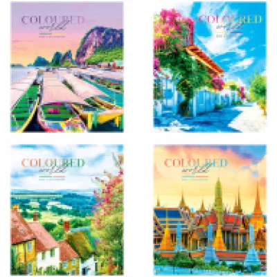 Тетрадь 60л., А5, клетка ArtSpace "Путешествия. Coloured world" 294667