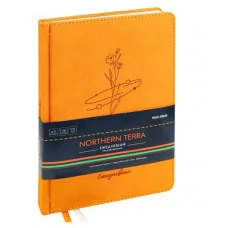 Ежедневник А5, 136л. недатир. - NOTHERN TERRA - ЦВЕТОК (136-5052) кожзам 136-5052