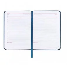 ЕЖЕДНЕВНИК А6, 128л. недатир. TOUCH SKIN - INDIGO (128-3183) кожзам (синий) 128-3183