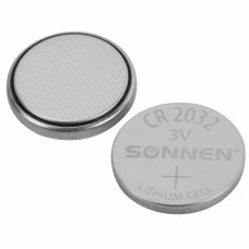 Батарейки литиевые SONNEN Lithium CR2032 "таблетки, дисковые, кнопочные" КОМПЛЕКТ 5 шт., блистер, 455504