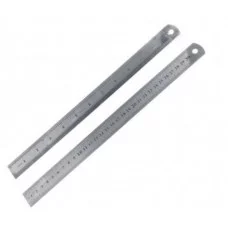 Линейка Alingar, 30 см, металлическая, пружинистая, нержавеющая, 2 шкалы см/дюйм, пакет ПВХ AL-3744