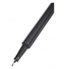 Ручка капиллярная ЧЕРНАЯ РЧК-7809 гексоганальный корпус, d=0,4мм, индив.шк,  РЧК-7809