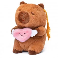 Мягкая игрушка "Капибара с сердцем" 23см. М1280